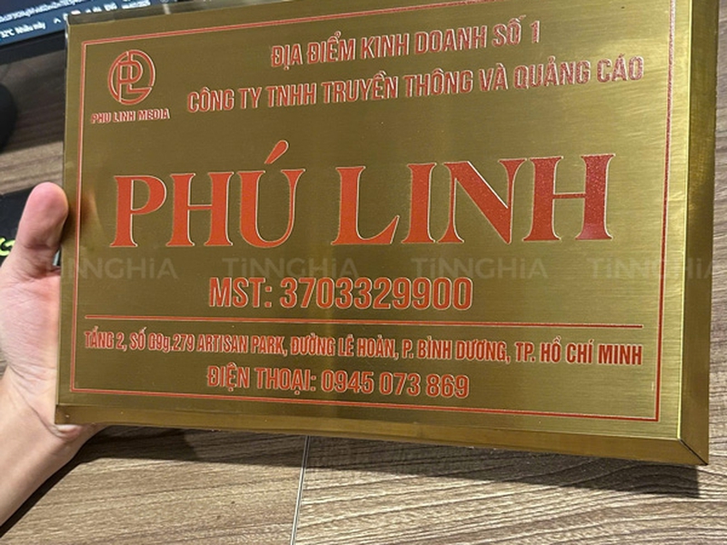 BẢNG HIỆU CÔNG TY INOX ĂN MÒN