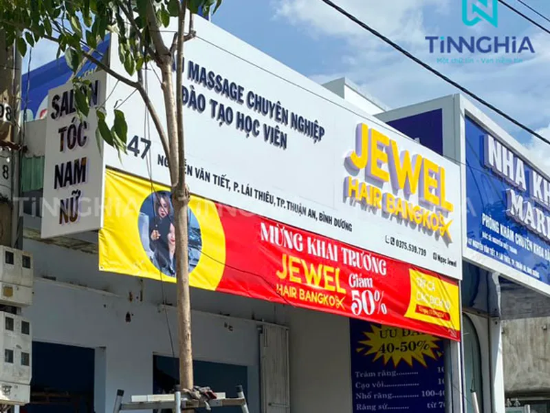 LÀM BẢNG HIỆU THUẬN AN GIÁ RẺ | BIỂN SALON TÓC ĐẸP BÌNH DƯƠNG