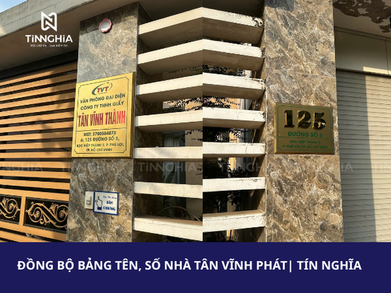 Vì sao doanh nghiệp chọn bảng tên và số nhà bằng inox vàng?