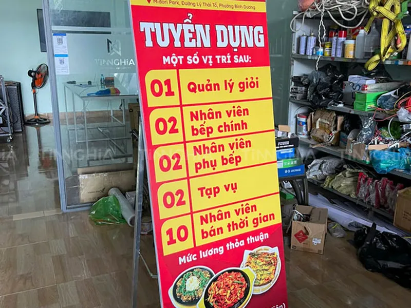 BIỂN BẠT QUẢNG CÁO KHUNG SẮT GIÁ RẺ, LẮP ĐẶT NHANH TẠI BÌNH DƯƠNG