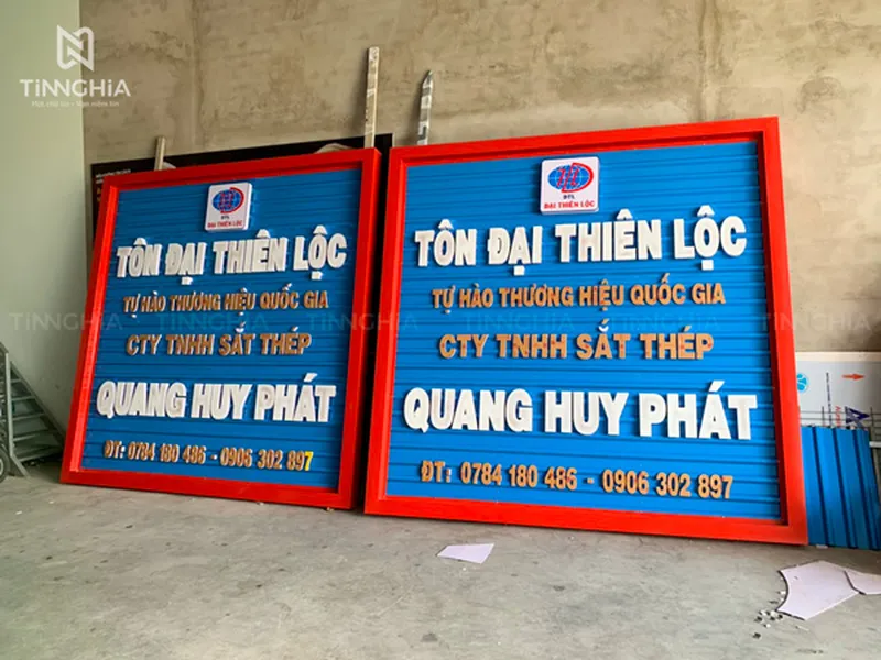 BIỂN HIỆU BẰNG TÔN BẾN CÁT | THI CÔNG BIỂN HIỆU TÔN BÌNH DƯƠNG