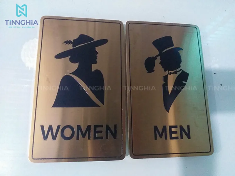 BIỂN HIỆU INOX ĂN MÒN DĨ AN