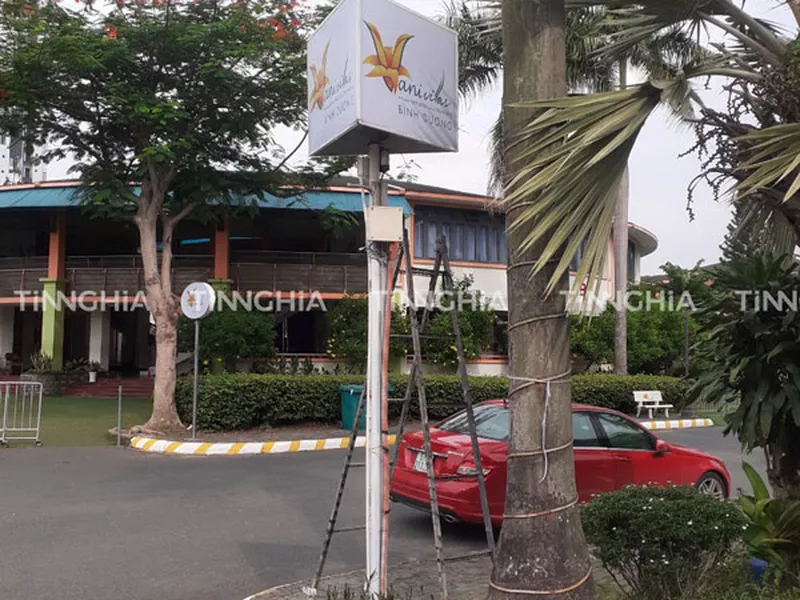 LÀM BẢNG HIỆU HỘP ĐÈN MICA DĨ AN | HỘP ĐÈN LED, HỘP ĐÈN CĂNG BẠT