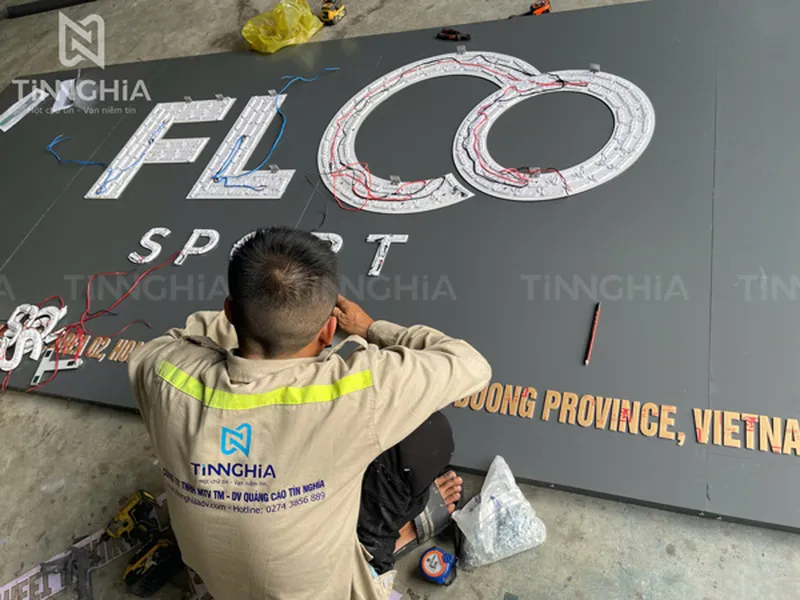 LÀM BẢNG HIỆU ALU CHỮ NỔI DĨ AN | THI CÔNG LẮP ĐẶT TẬN NƠI