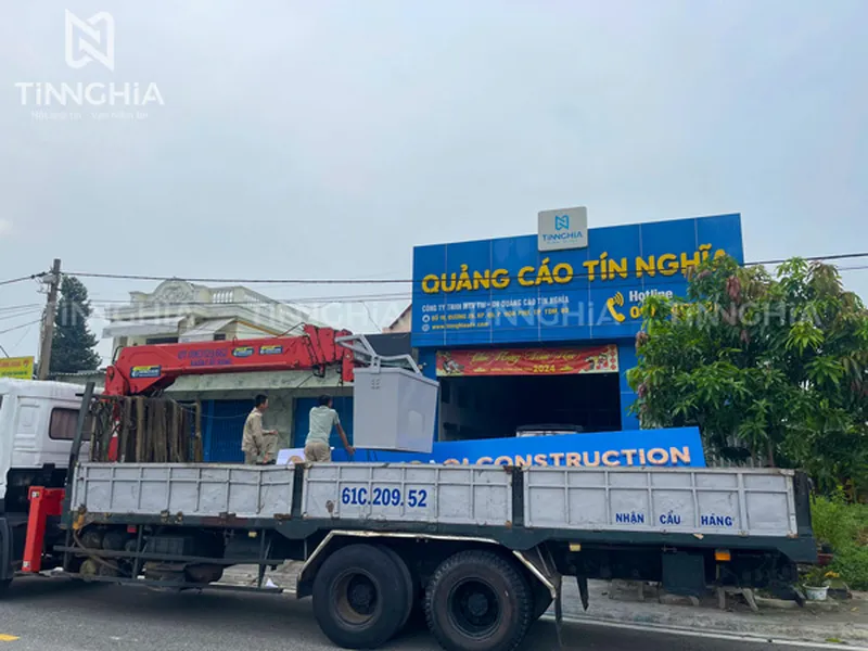 LÀM BẢNG HIỆU CÔNG TY BẾN CÁT | BIỂN ỐP ALU CHỮ NỔI ĐÈN LED