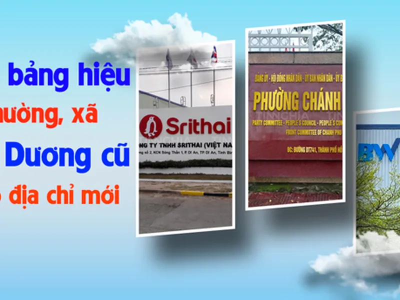 Làm Bảng Hiệu Phường Xã Bình Dương Cũ Theo Địa Chỉ Mới | Bảng hiệu Alu, Chữ Nổi Inox