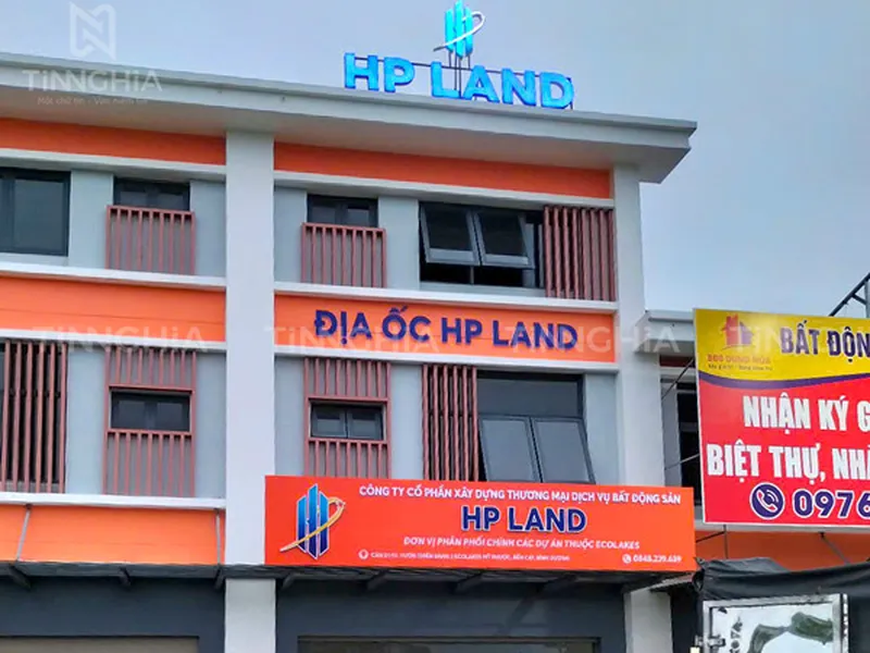 Dự Án Làm Biển Hiệu Công Ty TPHCM - Bất Động Sản HP Land Bình Dương