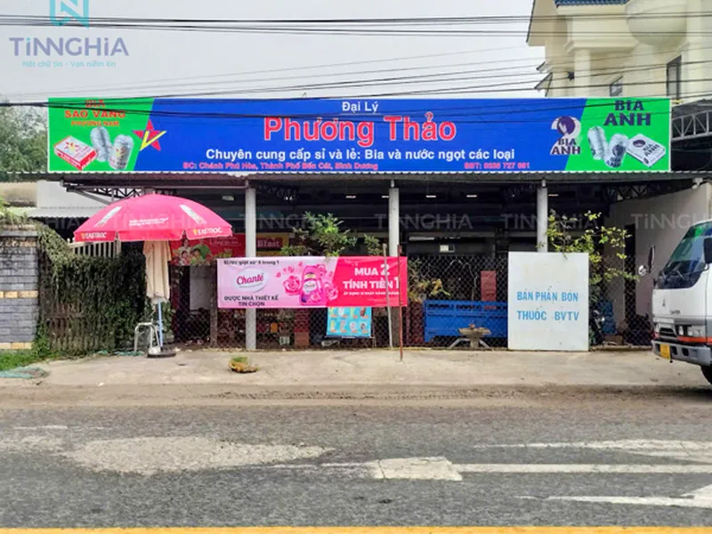 LÀM BIỂN QUẢNG CÁO BẰNG TÔN BÀU BÀNG | BẢNG HIỆU TÔN GỢN SÓNG, TÔN DÁN DECAL, TÔN PHỦ BẠT