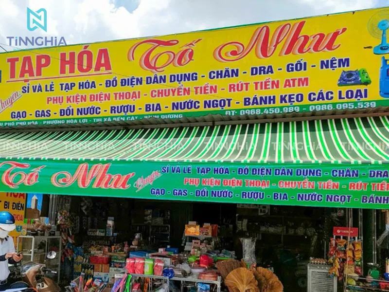 LÀM BIỂN QUẢNG CÁO BẰNG TÔN DĨ AN | BẢNG HIỆU TÔN SÓNG BÌNH DƯƠNG