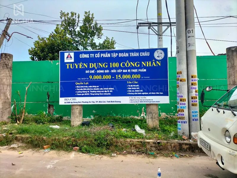 BIỂN BẠT QUẢNG CÁO KHUNG SẮT GIÁ RẺ, LẮP ĐẶT NHANH TẠI BÌNH DƯƠNG