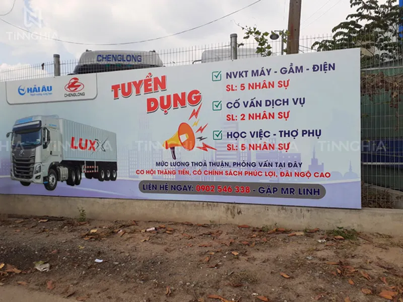Làm Biển Thông Báo Tuyển Dụng Bình Dương | Bạt Tuyển Dụng Giá Rẻ