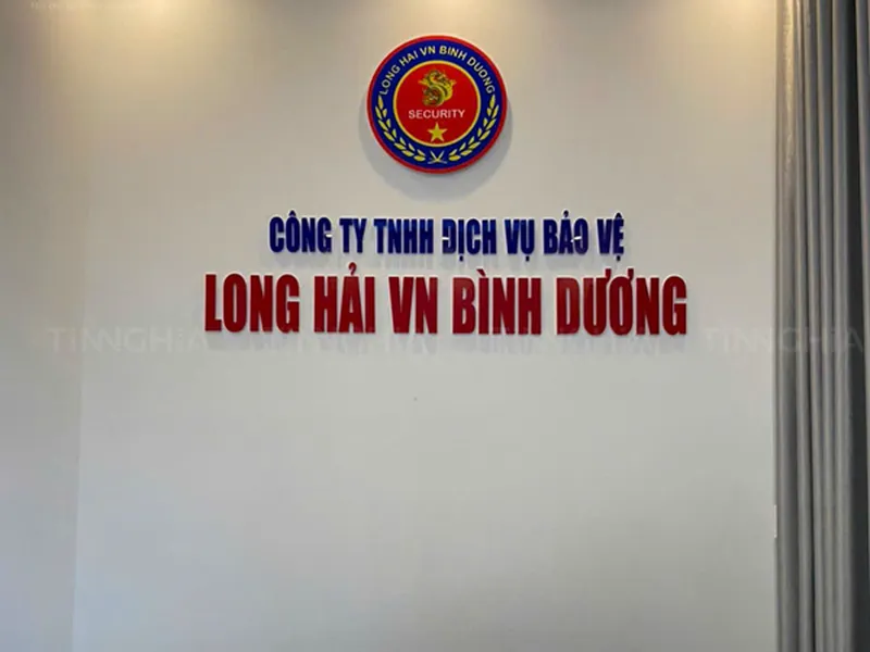 LOGO CHỮ NỔI VĂN PHÒNG DĨ AN | Làm Chữ Mica Gắn Tường, Sảnh Lễ Tân, Phòng Họp