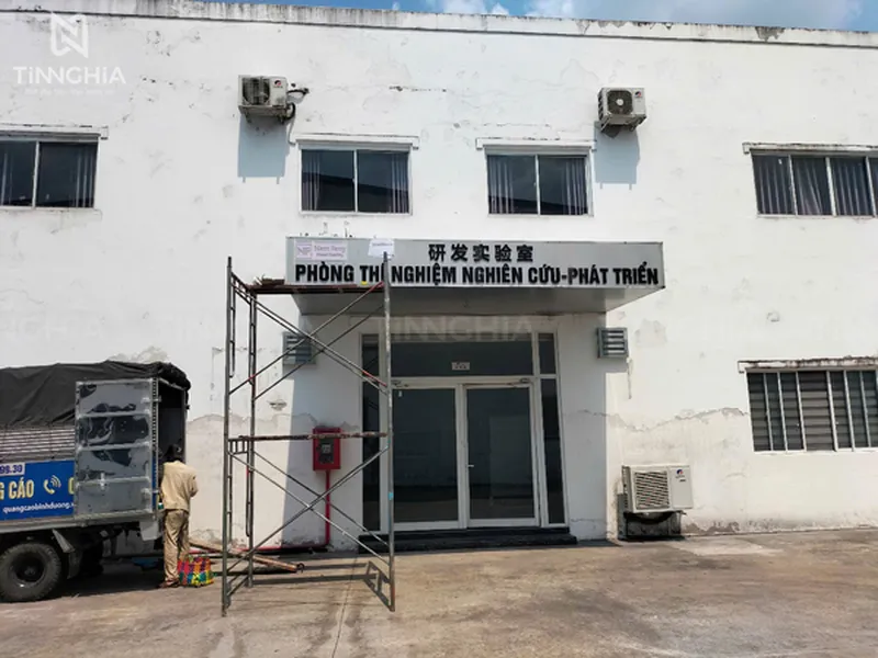 LOGO INOX CÔNG TY THUẬN AN | LÀM LOGO CHỮ NỔI BẢNG HIỆU ĐẸP