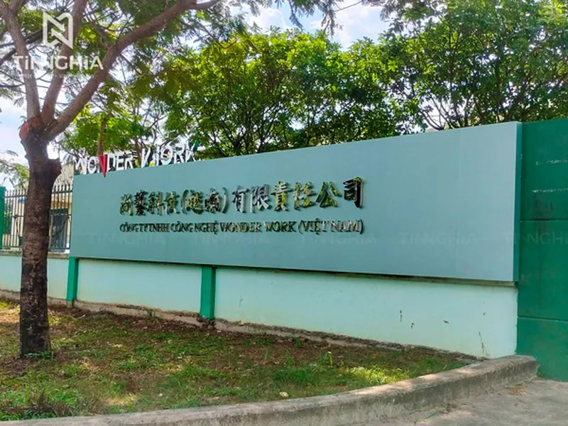 THI CÔNG BẢNG HIỆU CÔNG TY TẠI DẦU TIẾNG