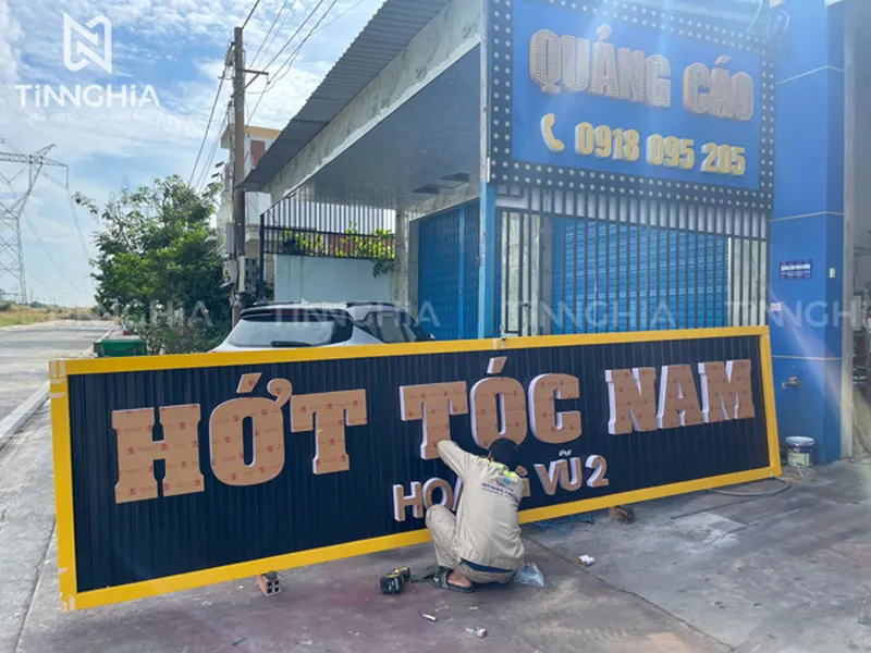 THIẾT KẾ BIỂN HIỆU TÔN THUẬN AN | BIỂN TÔN PHẲNG, BIỂN TÔN SÓNG GIÁ RẺ