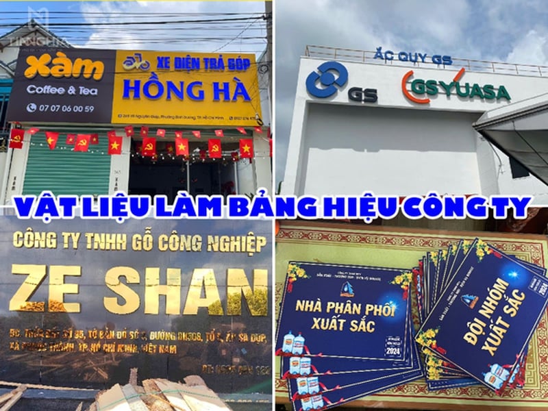 Những Vật Liệu Làm Bảng Hiệu Công Ty Phổ Biến
