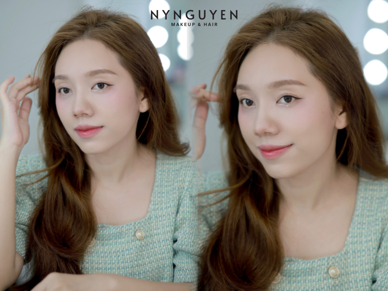 Học viên với tone hồng baby tươi tắn Học viên với tone hồng baby tươi tắn