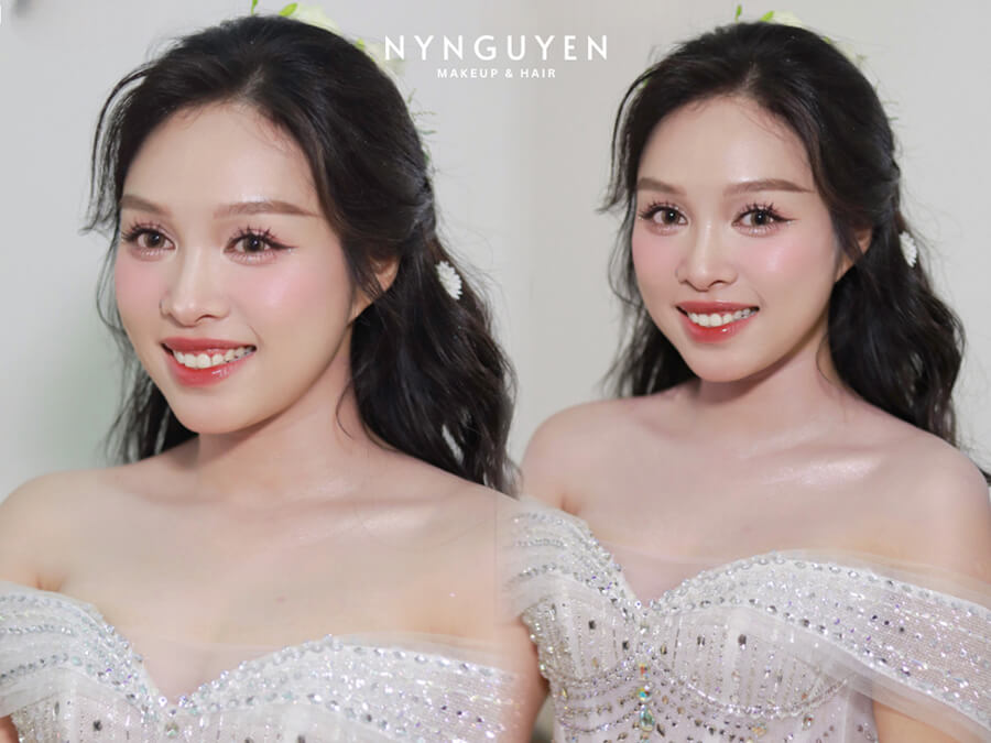 Tone Đỏ Hồng nữ tính, phù hợp cho cả lễ sáng và tiệc tối Tone Đỏ Hồng nữ tính, phù hợp cho cả lễ sáng và tiệc tối