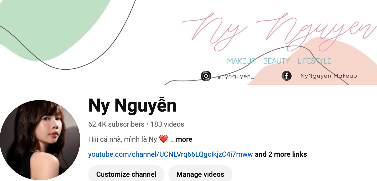 Youtube Channel gần 70000 subcribers của NyNguyen Makeup Youtube Channel gần 70000 subcribers của NyNguyen Makeup