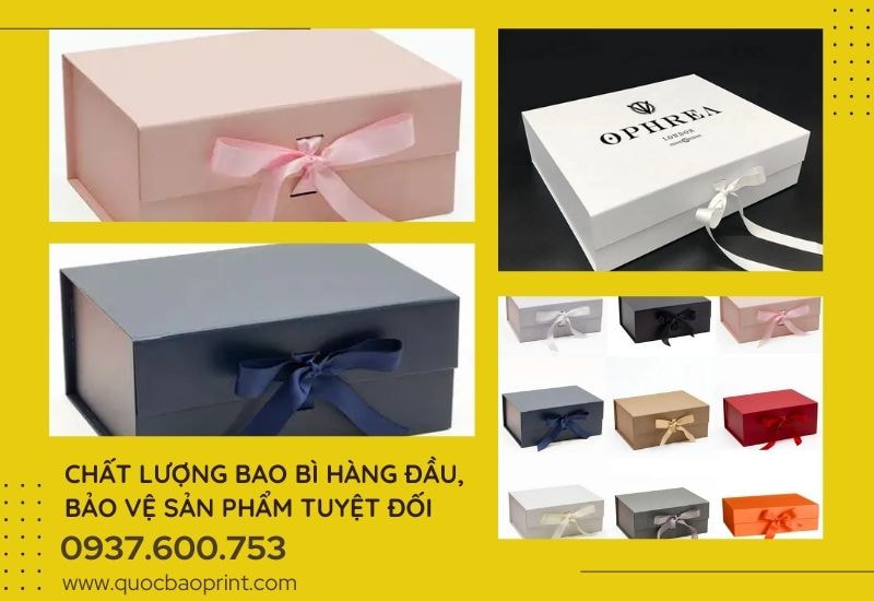 Xưởng in bao bì hộp giấy cao cấp đựng quà tặng Quốc Bảo