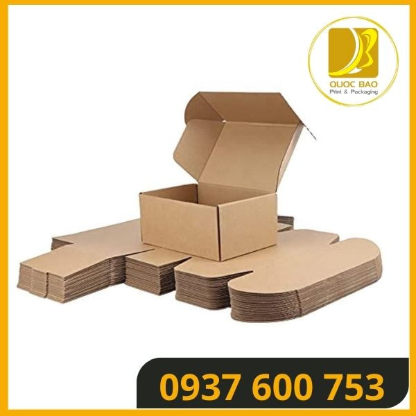 Hộp giấy carton đóng hàng chắc chắn bảo vệ sản phẩm có thể tái sử dụng nhiều lần.