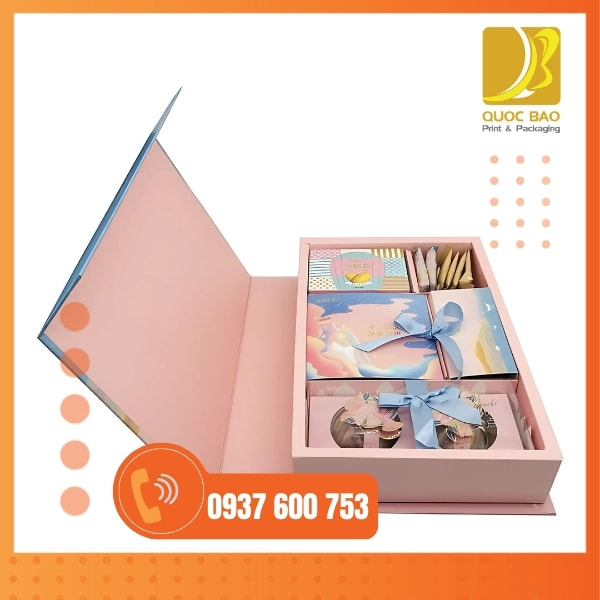 In vỏ hộp giấy đựng bánh trung thu