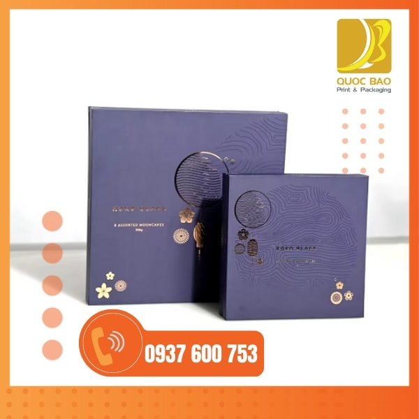 In vỏ hộp giấy đựng bánh trung thu