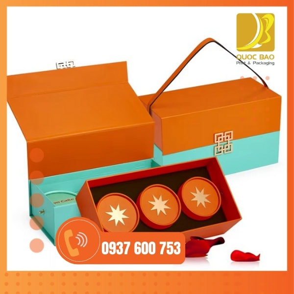 In vỏ hộp giấy đựng bánh trung thu
