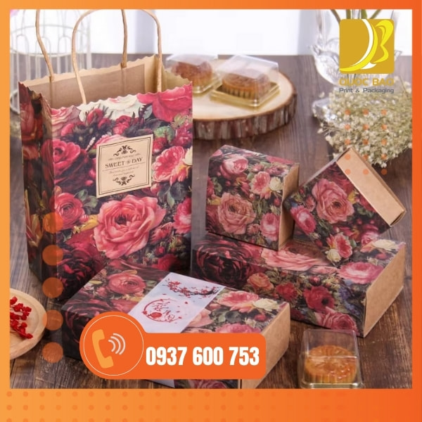 In vỏ hộp giấy đựng bánh trung thu