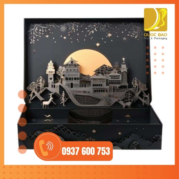 In vỏ hộp giấy đựng bánh trung thu