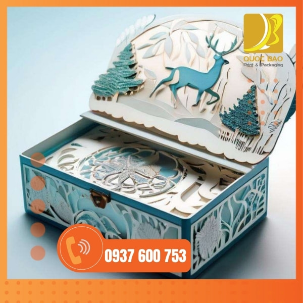 In vỏ hộp giấy đựng bánh trung thu