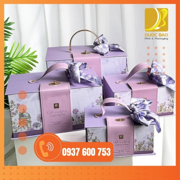 In vỏ hộp giấy đựng bánh trung thu