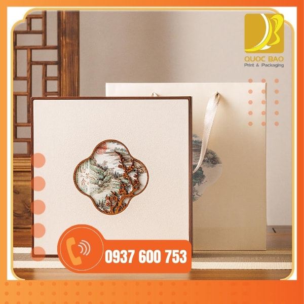 In vỏ hộp giấy đựng bánh trung thu