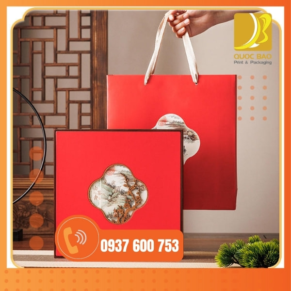 In vỏ hộp giấy đựng bánh trung thu