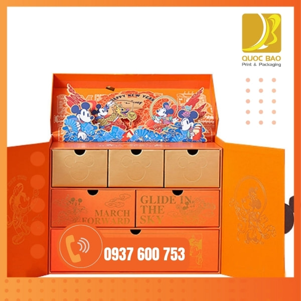 In vỏ hộp giấy đựng bánh trung thu