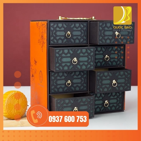 In vỏ hộp giấy đựng bánh trung thu