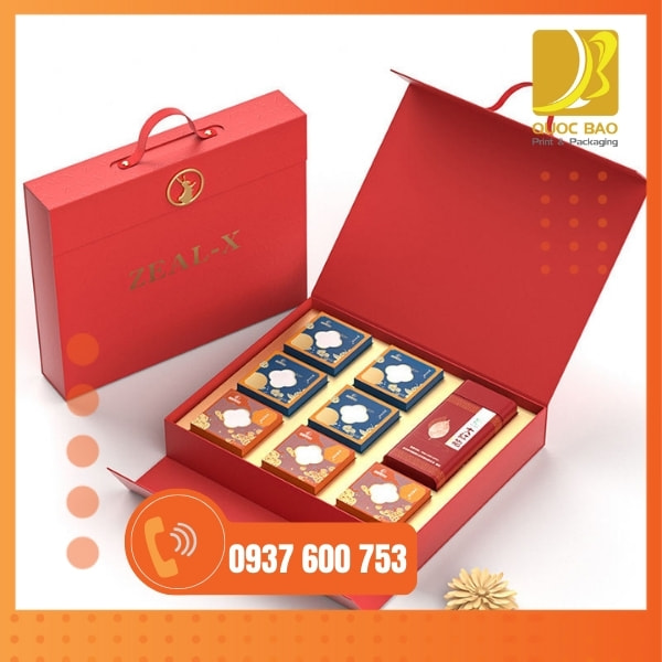 In vỏ hộp giấy đựng bánh trung thu