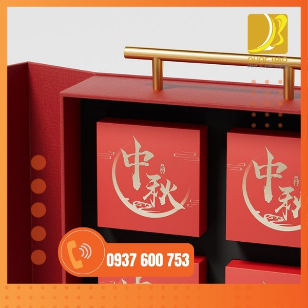 In vỏ hộp giấy đựng bánh trung thu