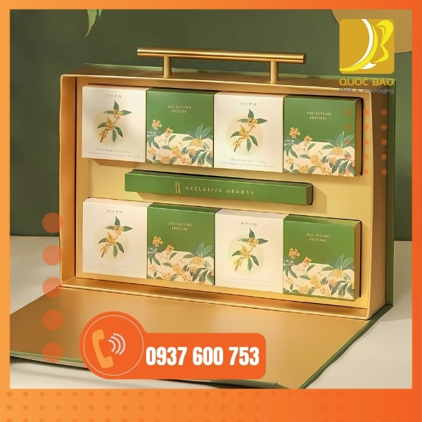In vỏ hộp giấy đựng bánh trung thu
