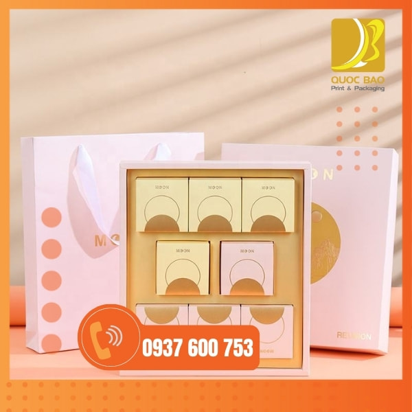 In vỏ hộp giấy đựng bánh trung thu