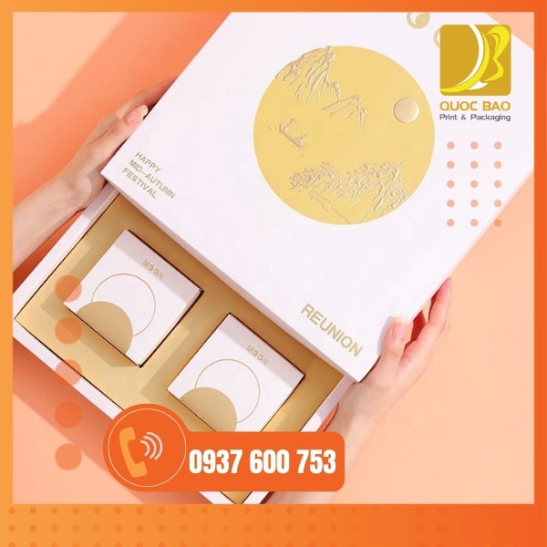In vỏ hộp giấy đựng bánh trung thu