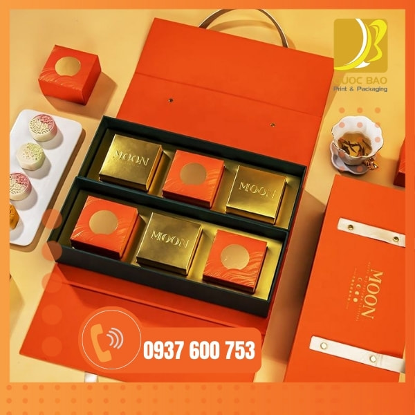 In vỏ hộp giấy đựng bánh trung thu