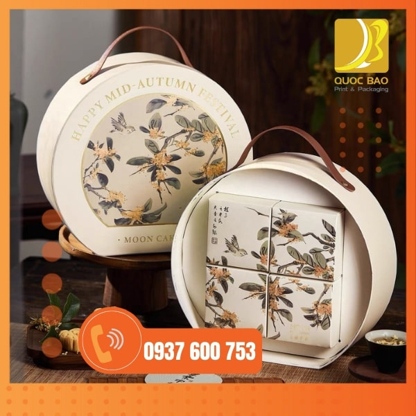 In vỏ hộp giấy đựng bánh trung thu
