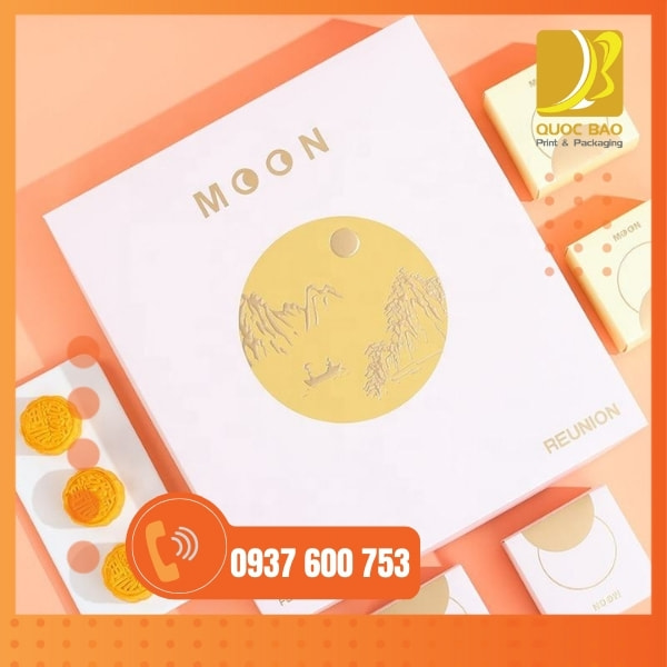 In vỏ hộp giấy đựng bánh trung thu