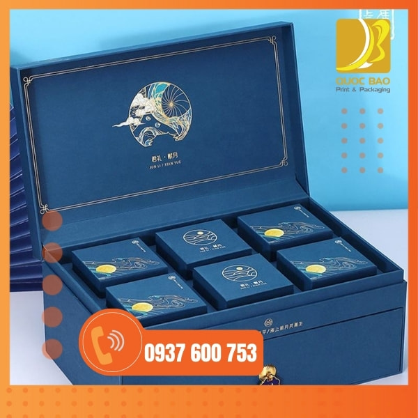 In vỏ hộp giấy đựng bánh trung thu