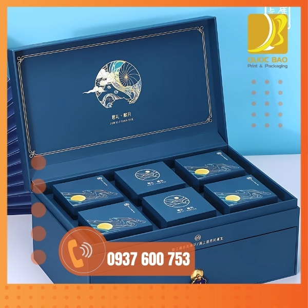 In vỏ hộp giấy đựng bánh trung thu