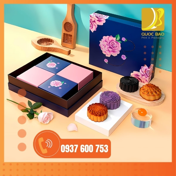 In vỏ hộp giấy đựng bánh trung thu