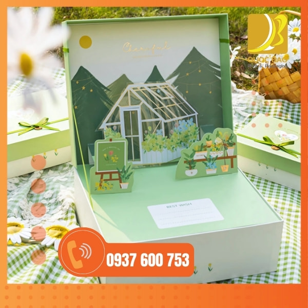 In vỏ hộp giấy đựng bánh trung thu