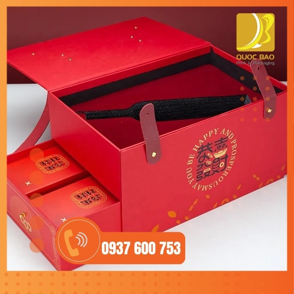 In vỏ hộp giấy đựng bánh trung thu