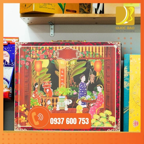 In vỏ hộp giấy đựng bánh trung thu